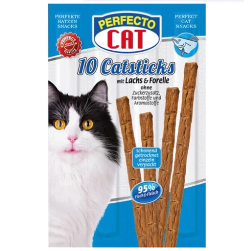 Ласощі для котів Perfecto Cat Палички лосось-форель 10 шт (356)