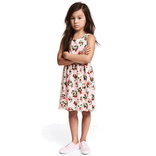 Платье H&M 4340365 122-128 см розовое