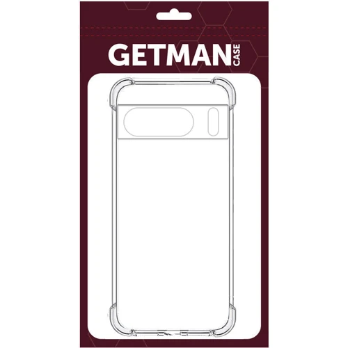 Чехол для телефонов TPU Case GETMAN Ease logo Full Camera Transparent for Google Pixel 8 Pro: Материал TPU (термополиуретан)
