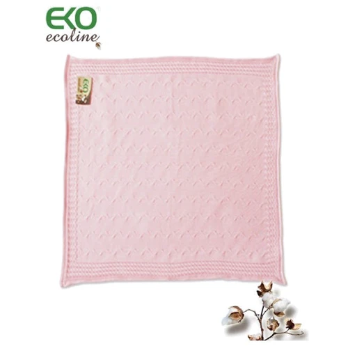Плед EKO (DW-03) Бавовна рожевий 80x70