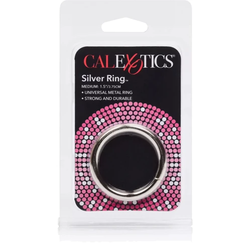 Металлическое эрекционное кольцо CalExotics Silver Ring Medium , 3,8 см