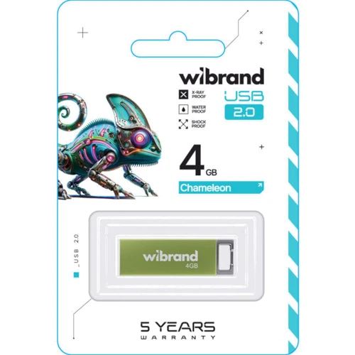 USB-флешка Wibrand 4GB Chameleon USB 2.0 Green (WI2.0/CH4U6LG): Стандарт USB USB 2.0