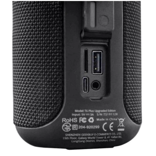 Акустика Tronsmart T6 Plus Upgraded Edition Black (367785): Подключение Bluetooth 5.0