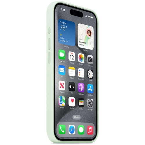 Чехол для iPhone Apple Silicone Case with MagSafe Soft Mint (MWNL3) for iPhone 15 Pro: Тип аксессуара чехол