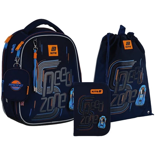 Набор Kite рюкзак + пенал + сумка для обуви 555 Speed Zone (SET_K25-555S-3)