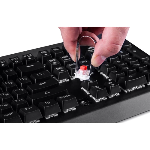 Клавіатура Modecom Volcano Hammer 2 RGB Removable Oute (K-MC-HAMMER2-U-RED-RGB-RU): Тип клавіш механический