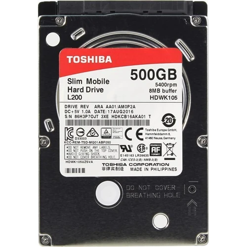 Внутренний жесткий диск Toshiba L200 (HDWK105UZSVA)