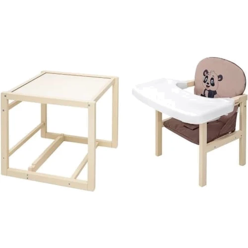 Стульчик-трансформер Babyroom Пеппи-240 белый/капучино-шоколад (панда) (680984): Тип трансформер