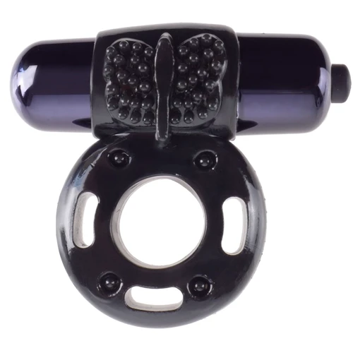 Эрекционное вибро кольцо Vibrating Super Ring Black