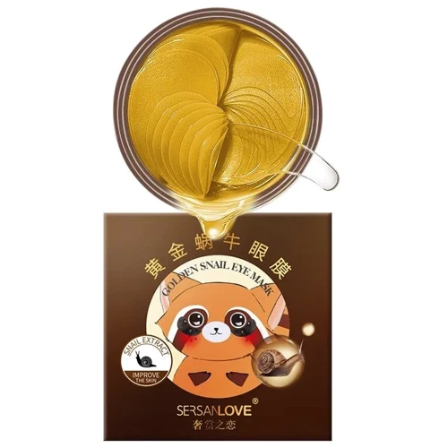 Sersanlove Golden Snail Eye Mask Гидрогелевые патчи с муцином улитки 60 шт.
