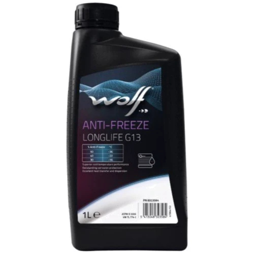 Охлаждающая жидкость WOLF ANTI-FREEZE LONGLIFE G13 1Lx12 фото 1