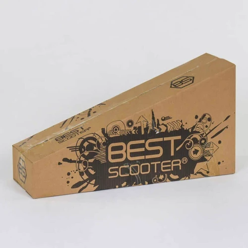 Самокат MAXI "Best Scooter" 4 колеса PU, світло, трубка керма алюмінієва Black / Multicolored (74477): Кількість коліс 4