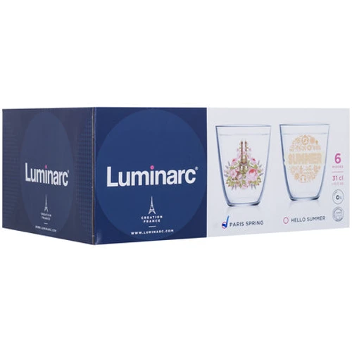 Стакан Luminarc NEO PARIS SPRING набор 6х310мл (P5534): Материал ударопрочное стекло