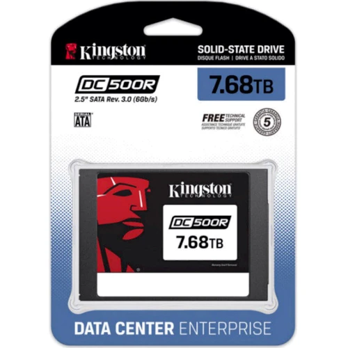 Kingston DC500R 7680 GB (SEDC500R/7680G): Объем 8 ТБ