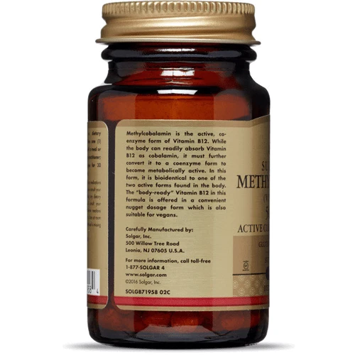 Solgar Methylcobalamin (Vitamin B12) 5000 mcg 30 Nuggets: Форма выпуска Таблетки для рассасывания