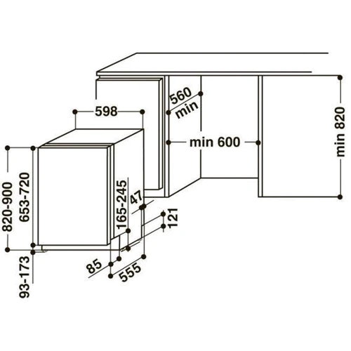Встраиваемая посудомоечная машина Whirlpool WIP 4T233 PFEG B: Расход воды, л 9.5