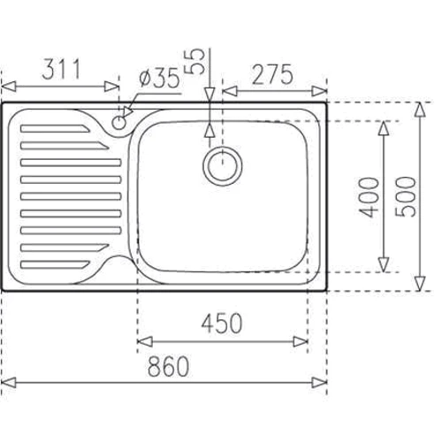 Teka CLASSIC MAX 1B 1D LHD (11119201): Форма Прямоугольная