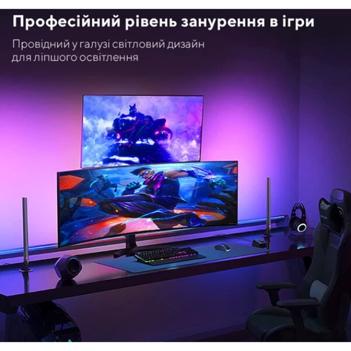 Набор адаптивной подсветки Govee H6047 Smart Gaming Light Bars 24-32' RGBIC черный (H6047381) фото 7