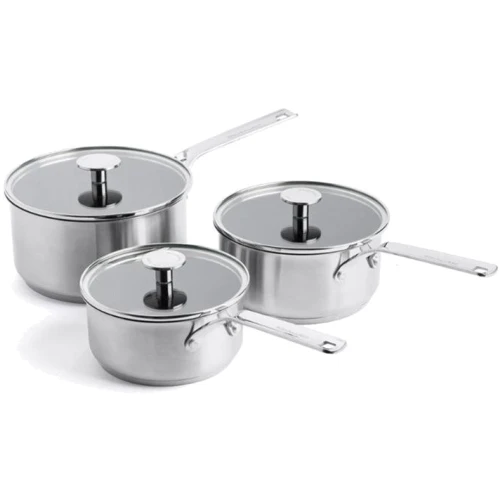 Набір посуду KitchenAid SSS 8 16/18/20 см 1.49/2.13/3.11 л 20+28 см (CC004221-001): Матеріал корпусу Нержавеющая сталь
