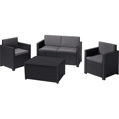 Комплект садовой мебели Allibert Monaco set серый (8711245128177)