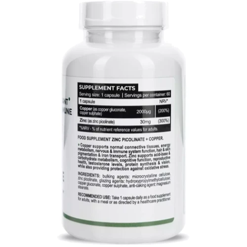 Progress Nutrition Zinc Picolinate 30 mg + Copper Цинк піколінат + Мідь 60 капсул: Тип Цинк