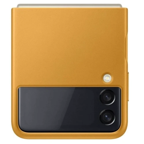 Чехол для телефонов Samsung Leather Cover Mustard (EF-VF711LYEGRU) for Samsung F711 Galaxy Flip 3: Совместимость Samsung F711 Galaxy Flip 3