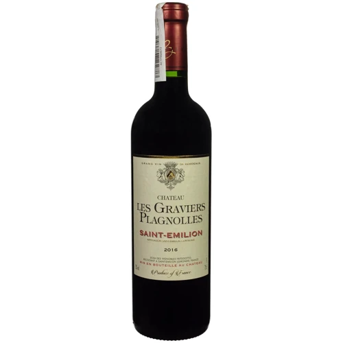 Вино Chateau Les Graviers Plagnolles Saint-Emilion 2016 червоне сухе 0.75 л (FSH_3450301155812)