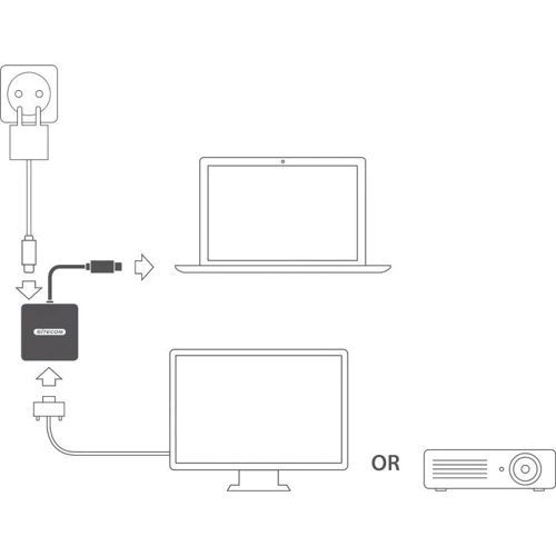 Адаптер Sitecom Adapter USB-C to HDMI Power Delivery Space Grey (CN-375): Интерфейс подключения USB-C