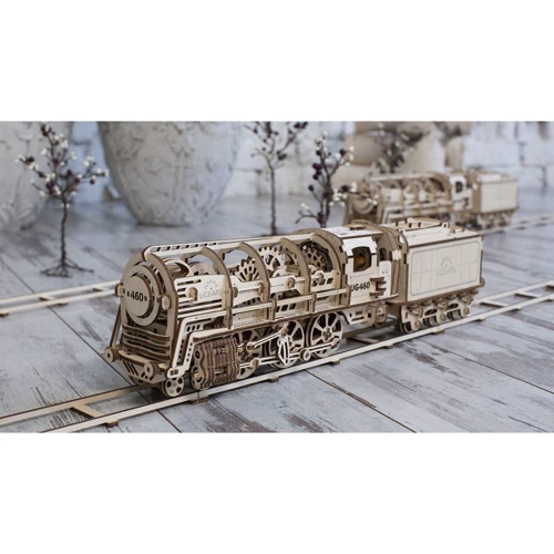 Механічний 3D пазл UGEARS "Локомотив з тендером" (70012) фото 3