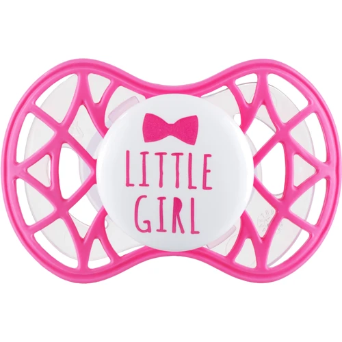 Пустышка Nuvita Air55 Cool симметричная с колпачком LITTLE GIRL 6m+ ярко-розовая (NV7085SI)