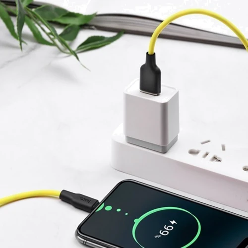 Кабель Hoco USB Cable to USB-C X21 3A 1m Black/Yellow фото 3