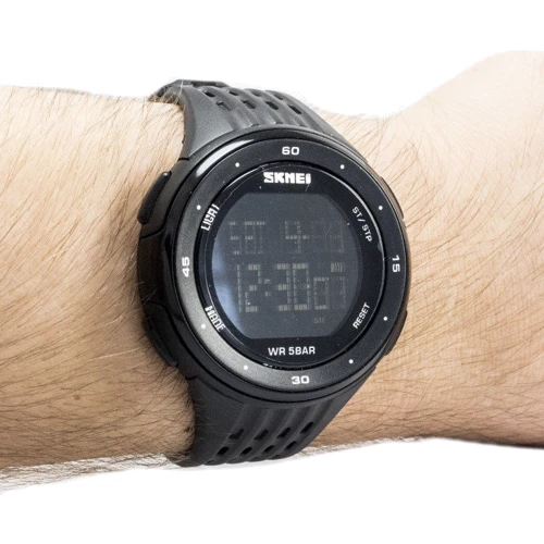 Наручные часы Skmei DG1219 Black: Функции Секундомер, Подсветка, День недели, Будильник, Дата