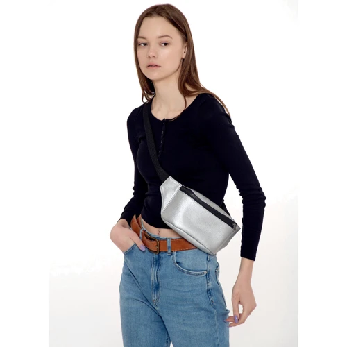 Женская поясная сумка Sambag Tirso MST серебристая (80118003): Тип Сумки