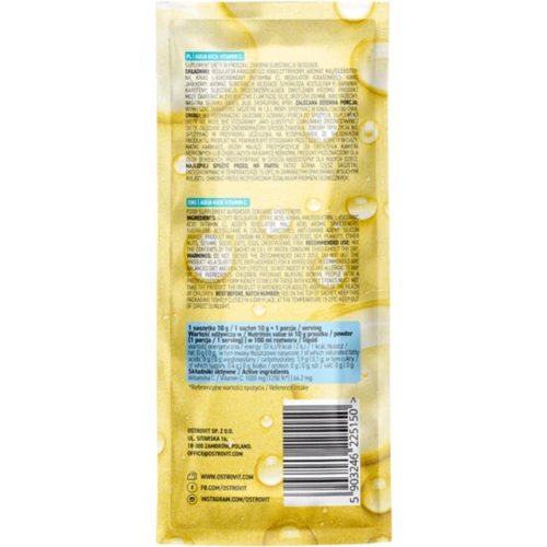OstroVit Aqua Kick Vitamin C 10 g / 1 serving / lemon-lime: Форма выпуска Порошок в cаше