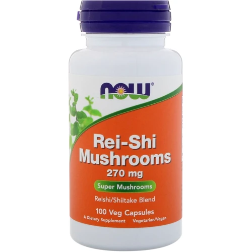 NOW Foods Rei-Shi Mushrooms 270 mg 100 Veg Capsules Грибы Рей-Ши