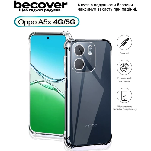 Чехол для телефонов BeCover TPU Case Anti-Shock Clear for Oppo A5x (713814)