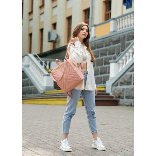 Женский рюкзак Sambag Trinity 0SO розовый (28319006): Тип ручки Со съемной ручкой, Длинная ручка, Короткая ручка, Плечевой ремень