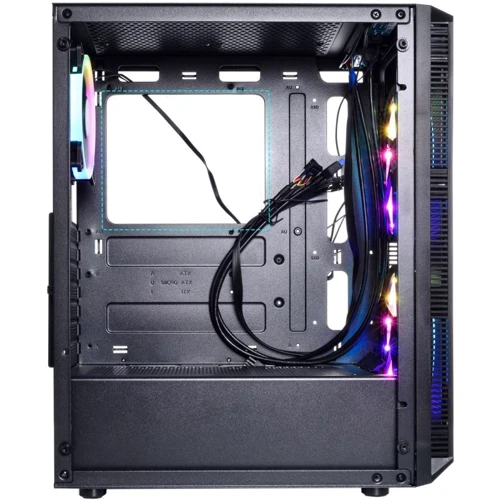 Корпус QUBE NEPTUNE Black (QB07N_FCNU3): Матеріал передній панелі пластик і сталь