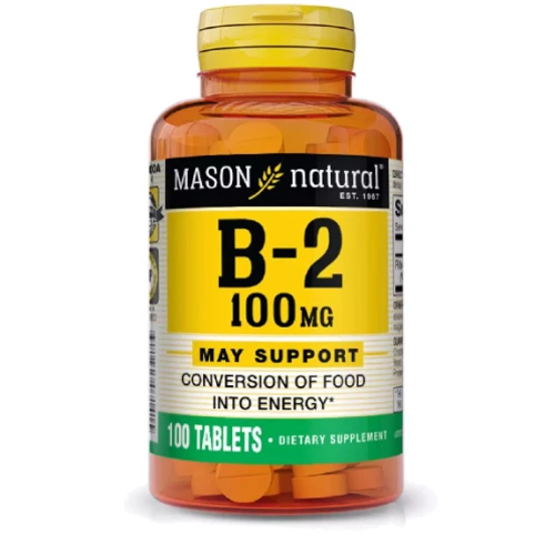 Mason Natural Vitamin B2 100 mg Витамин B2 100 таблеток