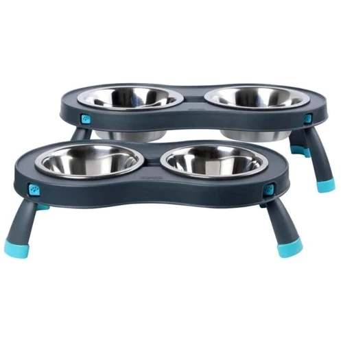 Змінна миска Dexas Stainless Steel Replacement Bowls для моделі з регульованими ніжками 2х480 мл (RM-RB110SS): Матеріал Металл