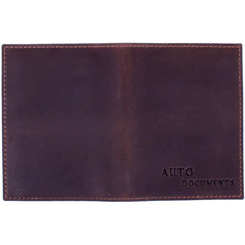 Мужская обложка для документов DNK Leather темно-коричневая (DNK-Auto-H-col-F): Тип Обложки для документов