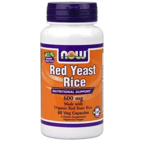 NOW Foods RED YEAST RICE 600 MG ORG 60 VCAPS Красный дрожжевой рис