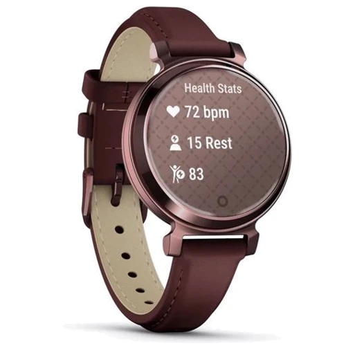 Смарт-часы Garmin Lily 2 Classic Dark Bronze with Mulberry Leather Band (010-02839-03): Дисплей 1"x0.84" (25.4x21.3 мм) TFT (240x201 pixels)