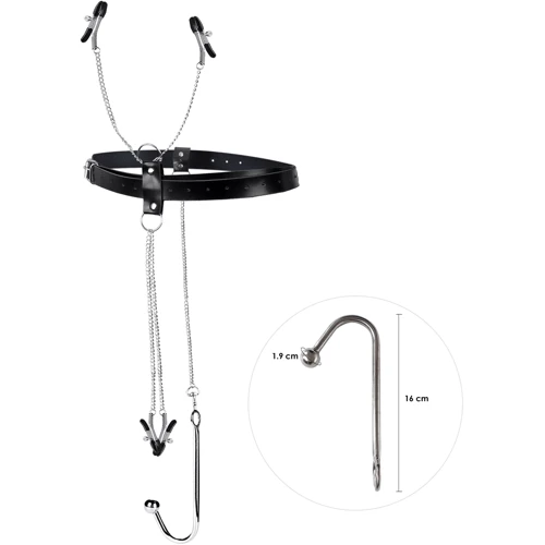 Бондажный набор с металлическим анальным крюком №1 Art of Sex Blanca Bondage set with anal hook №1