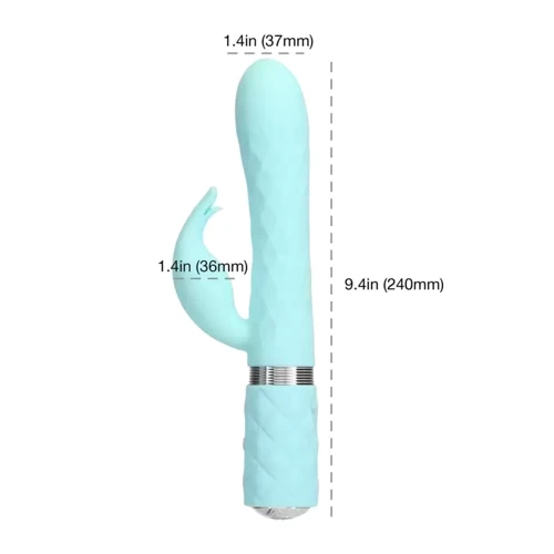 Роскошный вибратор Pillow Talk Lively Teal с кристаллом Сваровски для точки G
