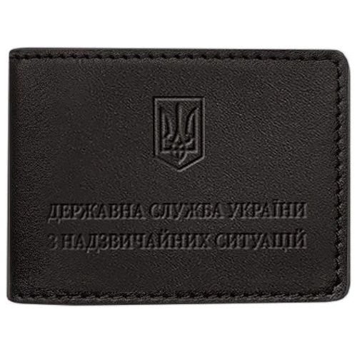 Обложка на удостоверение государственной службы Украины по чрезвычайным ситуациям BlankNote темно-коричневая (BN-OP-14-choko)