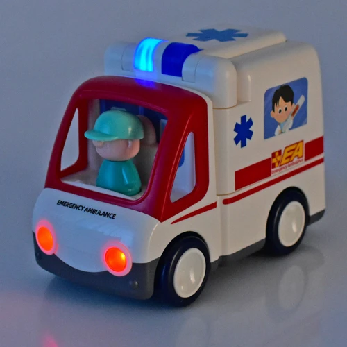 Машинка Hola Toys швидка допомога функціональна з музикою та підсвічуванням (E9997-HL)