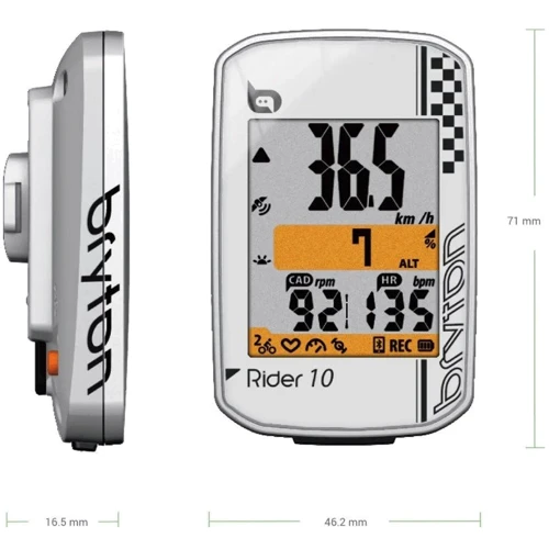Велокомпьютер Bryton Rider 10 E белый (616100100010): Производитель Bryton