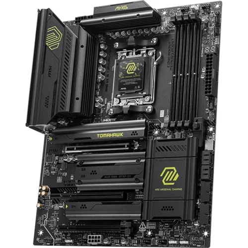 MSI MAG X870 TOMAHAWK WIFI: Роз'єми на задній панелі USB 2.0, USB 3.2 Gen 1, USB 3.2 Gen 2, USB Type-C, Ethernet RJ-45, HDMI