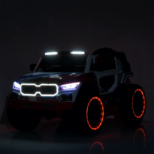 Детский электромобиль Bambi Racer Внедорожник белый с красным (M 5850EBLR-1)